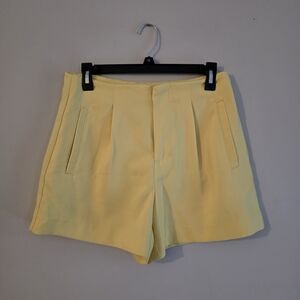a new day Light Yellow High Waist Women's Shorts